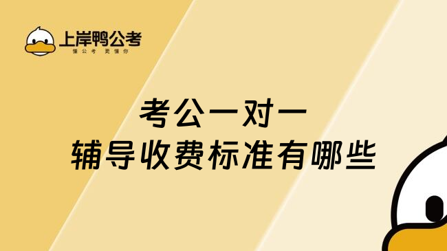 考公一对一辅导收费标准有哪些