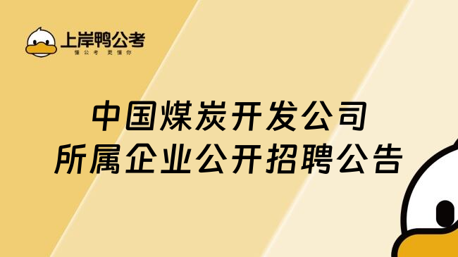 中国煤炭开发公司所属企业公开招聘公告