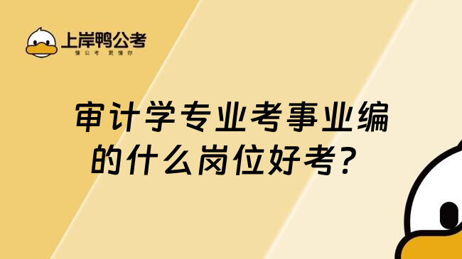 审计学专业考事业编的什么岗位好考？