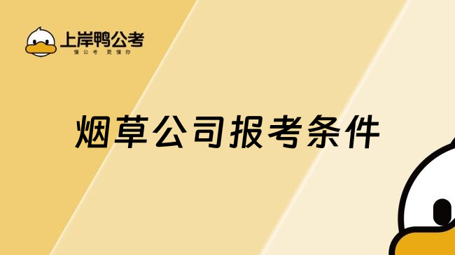 烟草公司报考条件