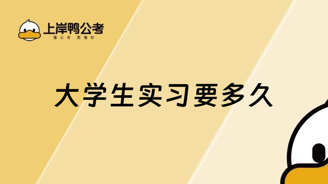 大学生实习要多久