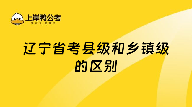 辽宁省考县级和乡镇级的区别
