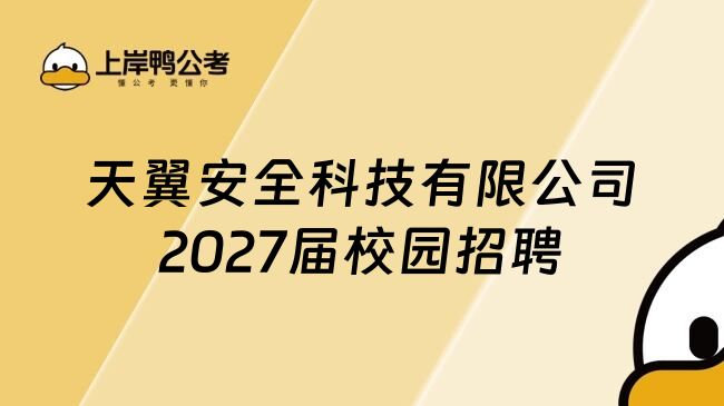 天翼安全科技有限公司2027届校园招聘