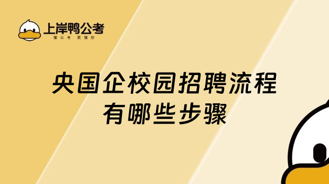 央国企校园招聘流程有哪些步骤