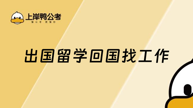 出国留学回国找工作