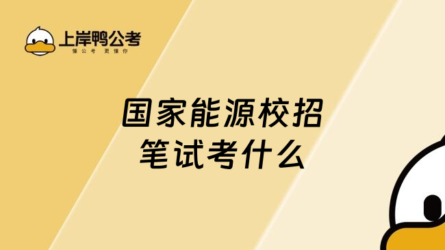 国家能源校招笔试考什么