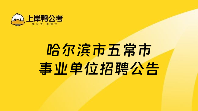 哈尔滨市五常市事业单位招聘公告