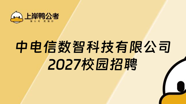 中电信数智科技有限公司2027校园招聘